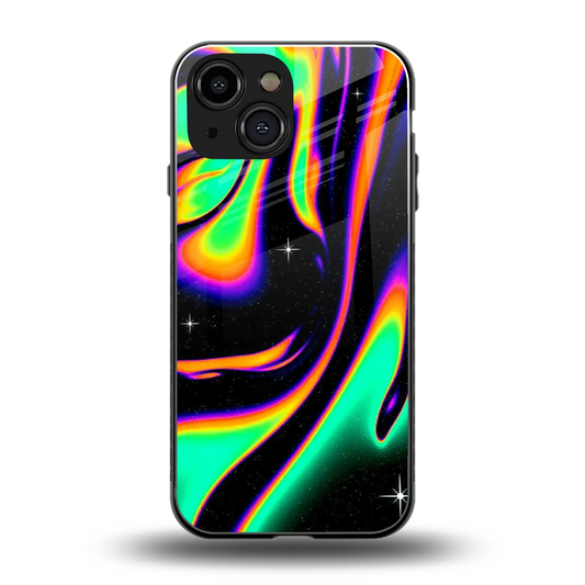 Cosmic Mirage back phone cover | glass case for iphone 13 mini