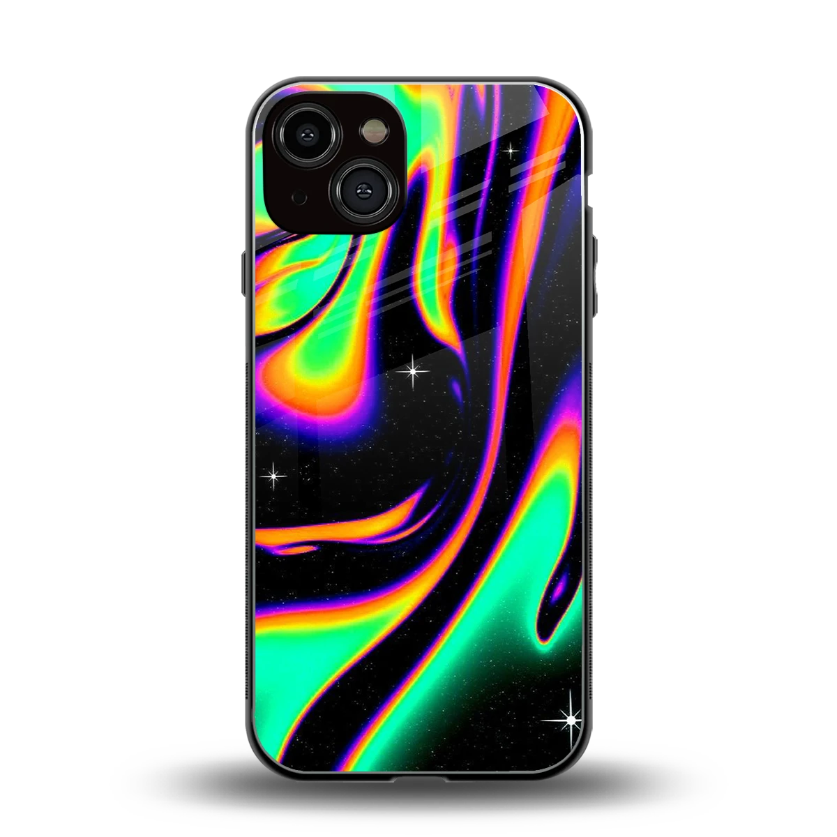 Cosmic Mirage back phone cover | glass case for iphone 13