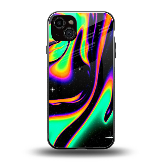 Cosmic Mirage back phone cover | glass case for iphone 14 plus