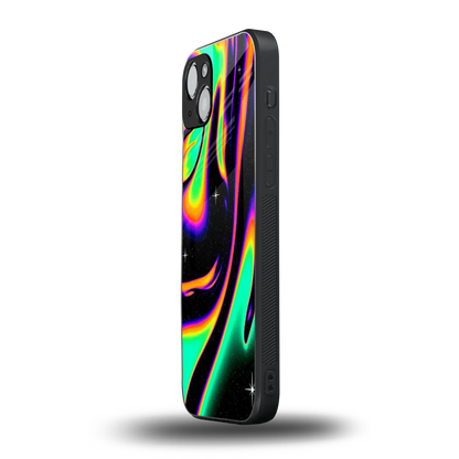 Cosmic Mirage iphone 14 plus mobile cover | shockproof glass phone case