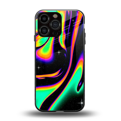 Cosmic Mirage back phone cover | glass case for iphone 15 pro max