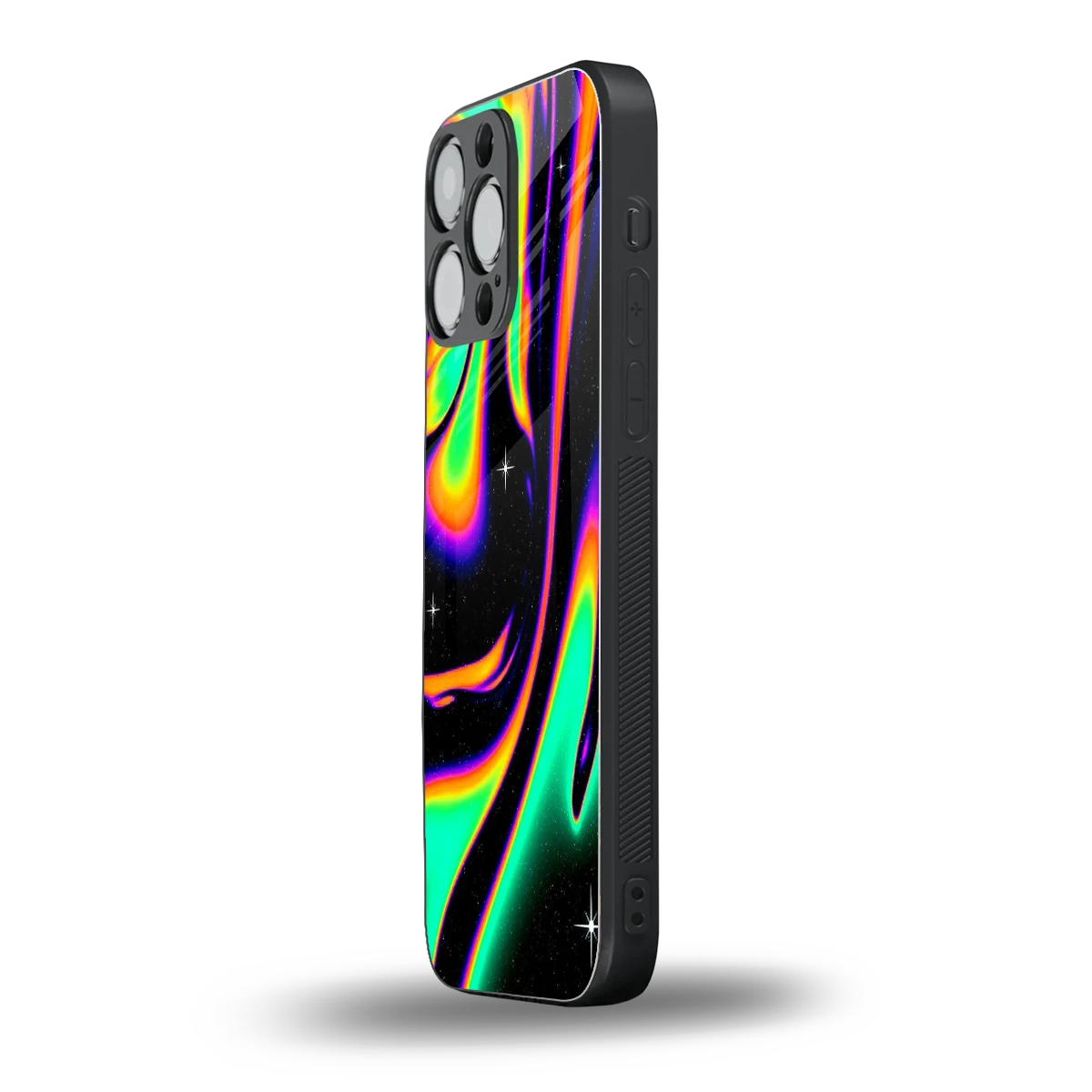 Cosmic Mirage iphone 15 pro max mobile cover | shockproof glass phone case