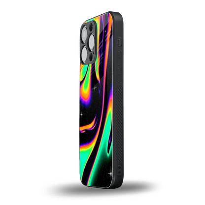 Cosmic Mirage iphone 15 pro max mobile cover | shockproof glass phone case