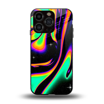 Cosmic Mirage back phone cover | glass case for iphone 15 pro