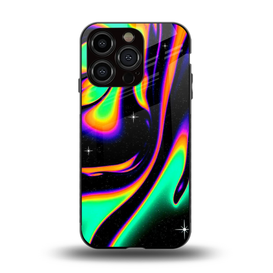Cosmic Mirage back phone cover | glass case for iphone 15 pro