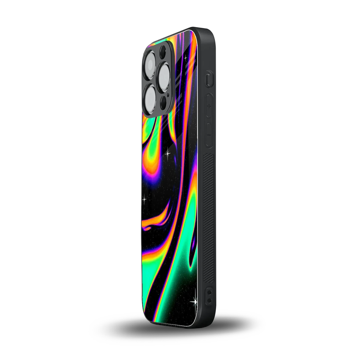Cosmic Mirage iphone 15 pro mobile cover | shockproof glass phone case