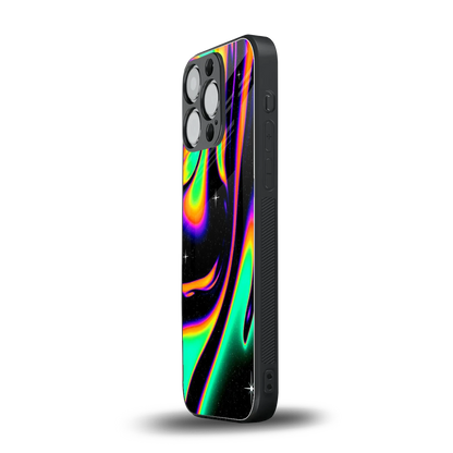 Cosmic Mirage iphone 15 pro mobile cover | shockproof glass phone case
