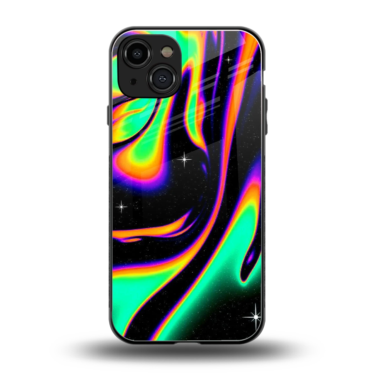 Cosmic Mirage back phone cover | glass case for iphone 15