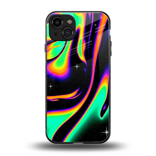 Cosmic Mirage back phone cover | glass case for iphone 15