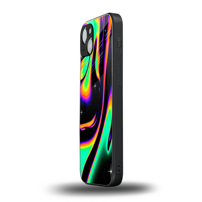 Cosmic Mirage iphone 15 mobile cover | shockproof glass phone case