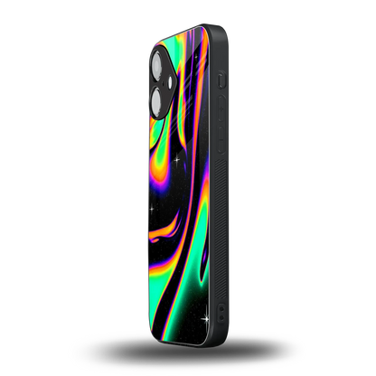 Cosmic Mirage iPhone 16 mobile cover | shockproof glass phone case