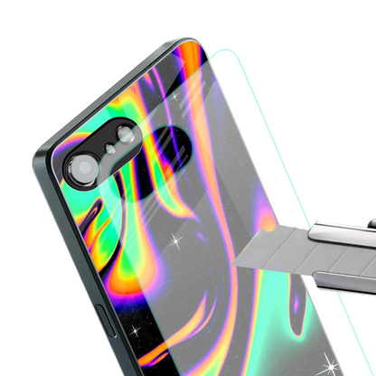 Cosmic Mirage stylish phone case for iphone 16e | glossy glass and slim fit