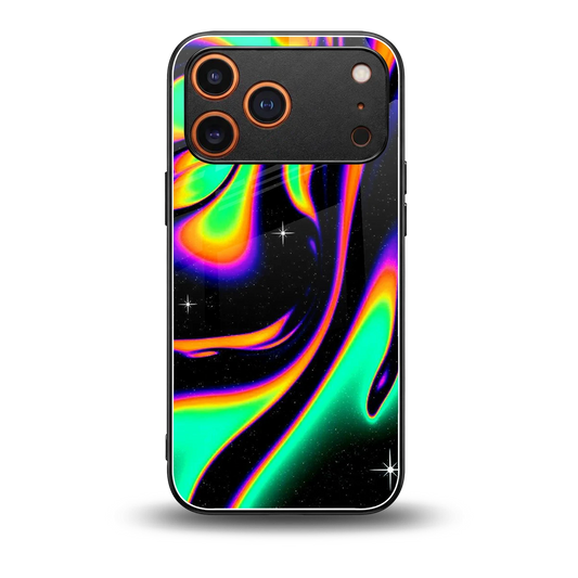 Cosmic Mirage back phone cover | glass case for iphone 17 pro max