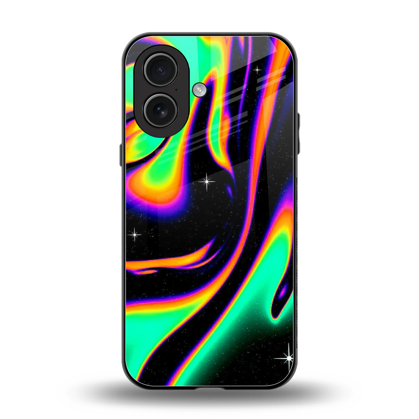 Cosmic Mirage back phone cover | glass case for iphone 17