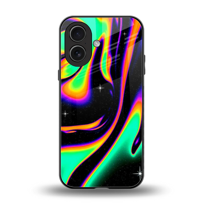 Cosmic Mirage back phone cover | glass case for iphone 17