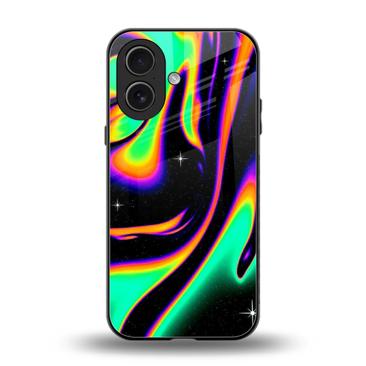 Cosmic Mirage back phone cover | glass case for iphone 17