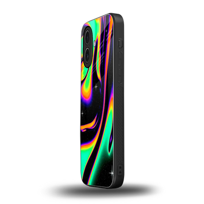 Cosmic Mirage iphone 17 mobile cover | shockproof glass phone case