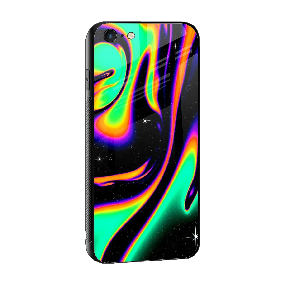 Cosmic Mirage sleek iphone 6s plus cover with tempered glass back and TPU edges
