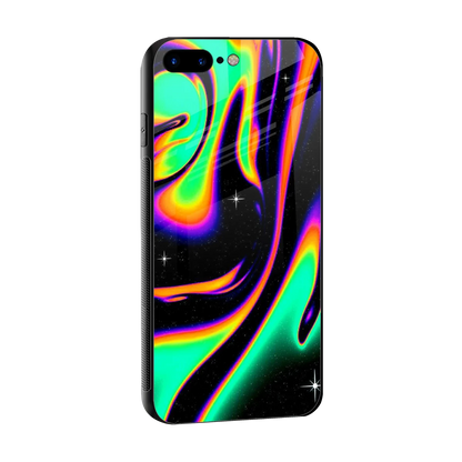 Cosmic Mirage sleek iphone 8 plus cover with tempered glass back and TPU edges