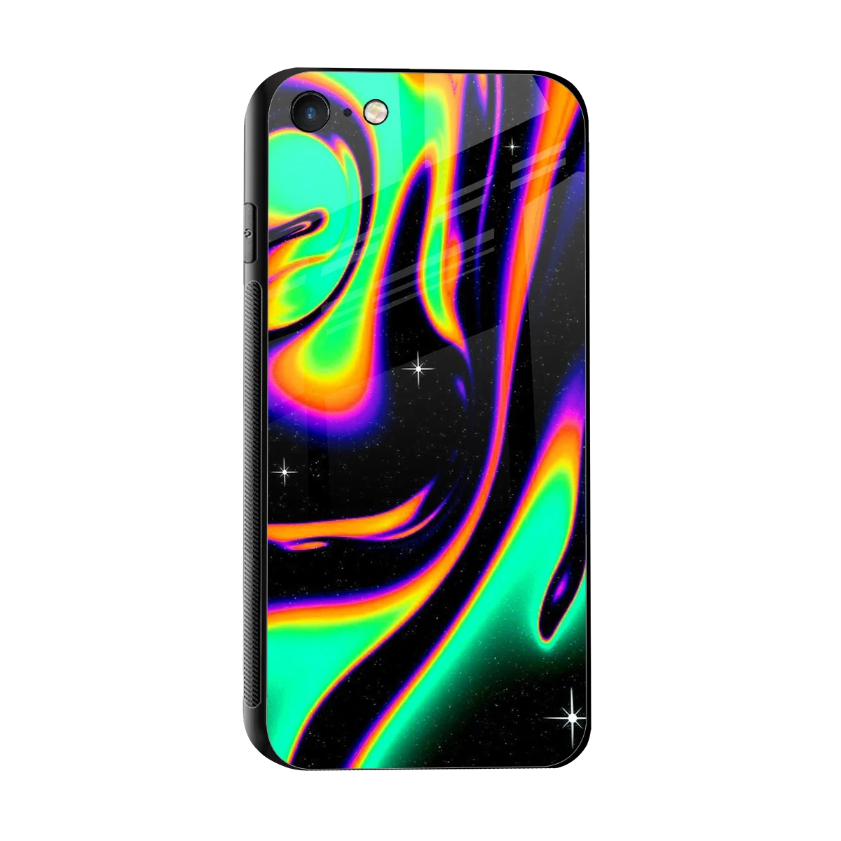 Cosmic Mirage sleek iphone 7 cover with tempered glass back and TPU edges