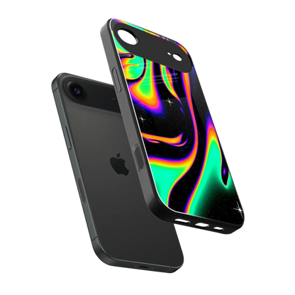 Cosmic Mirage sleek iphone air cover with tempered glass back and TPU edges