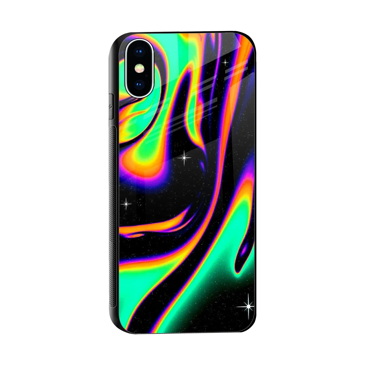 Cosmic Mirage sleek iphone x cover with tempered glass back and TPU edges