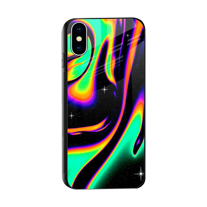 Cosmic Mirage sleek iphone x cover with tempered glass back and TPU edges