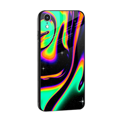 Cosmic Mirage sleek iphone xr cover with tempered glass back and TPU edges
