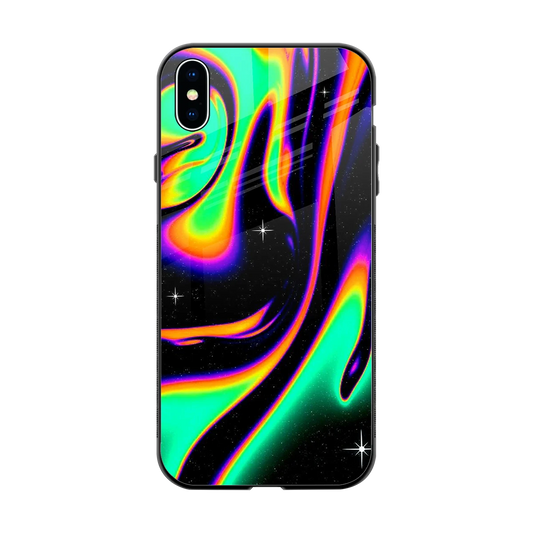 Cosmic Mirage back phone cover | glass case for iphone xs max