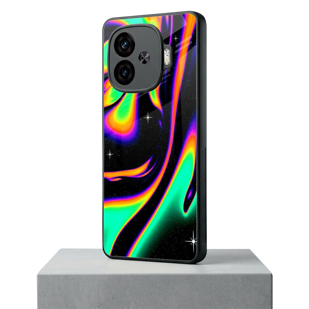 Cosmic Mirage iqoo neo 10r 5g mobile cover | shockproof glass phone case