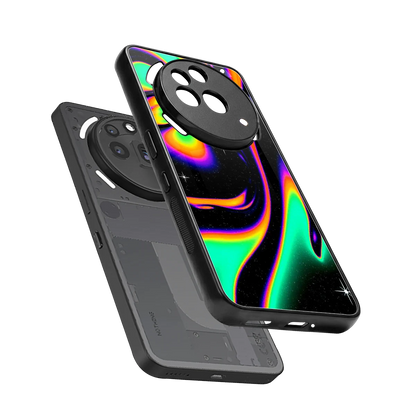 Cosmic Mirage sleek nothing phone 3a pro cover with tempered glass back and TPU edges