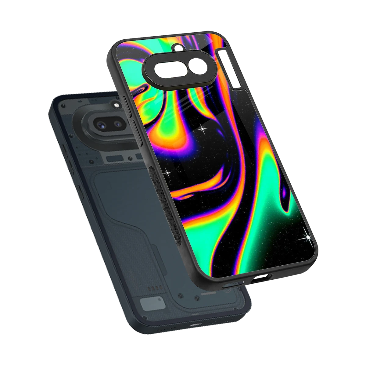 Cosmic Mirage sleek nothing phone 4a cover with tempered glass back and TPU edges