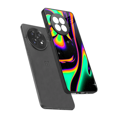 Cosmic Mirage sleek oneplus 13r cover with tempered glass back and TPU edges