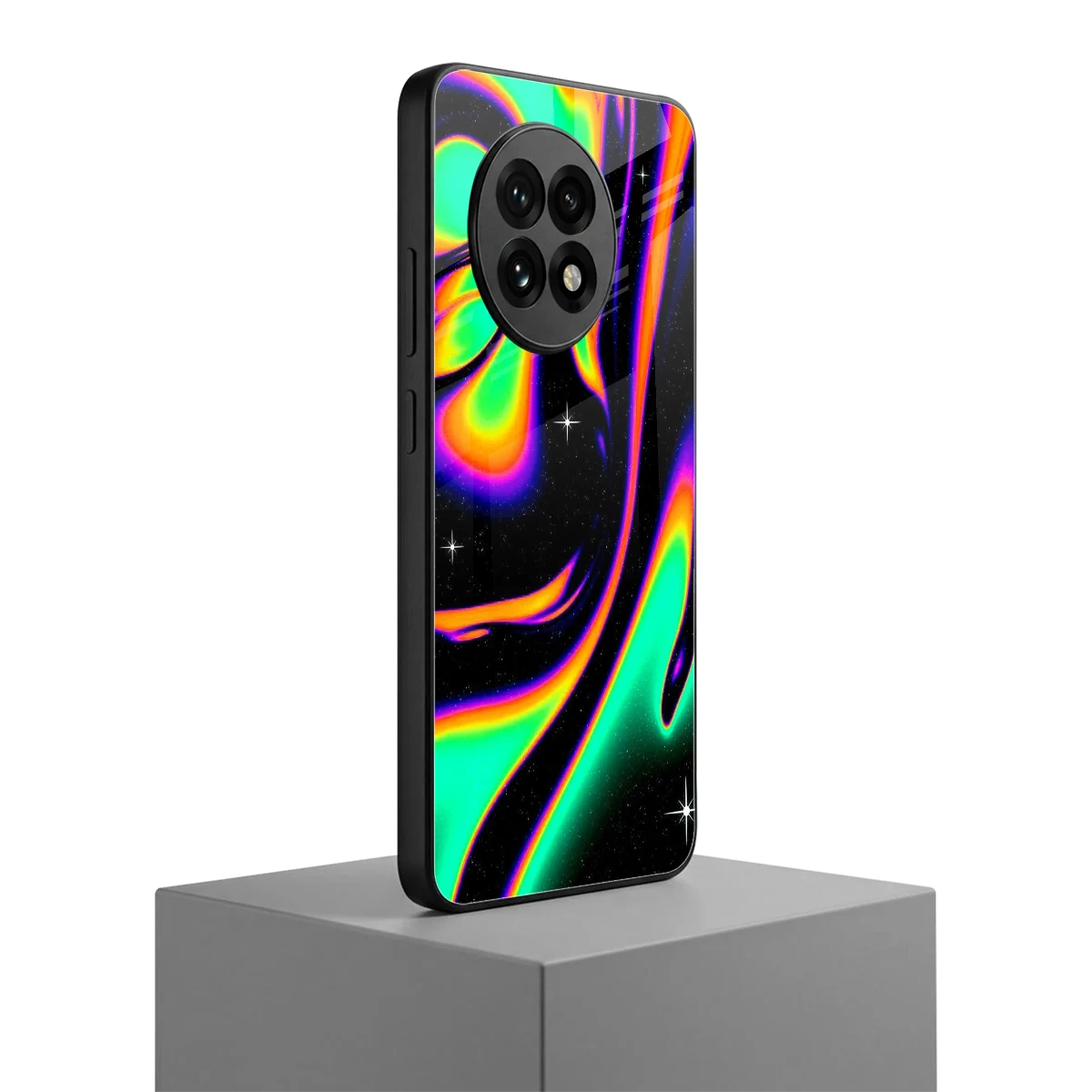 Cosmic Mirage oneplus 13r mobile cover | shockproof glass phone case