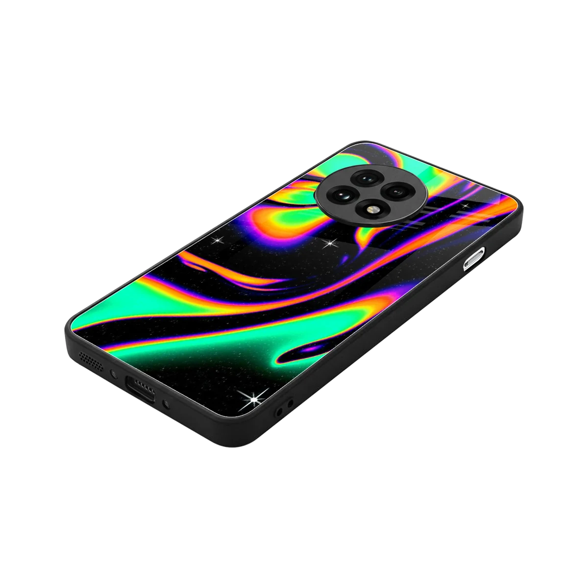 Cosmic Mirage stylish phone case for oneplus 13r | glossy glass and slim fit