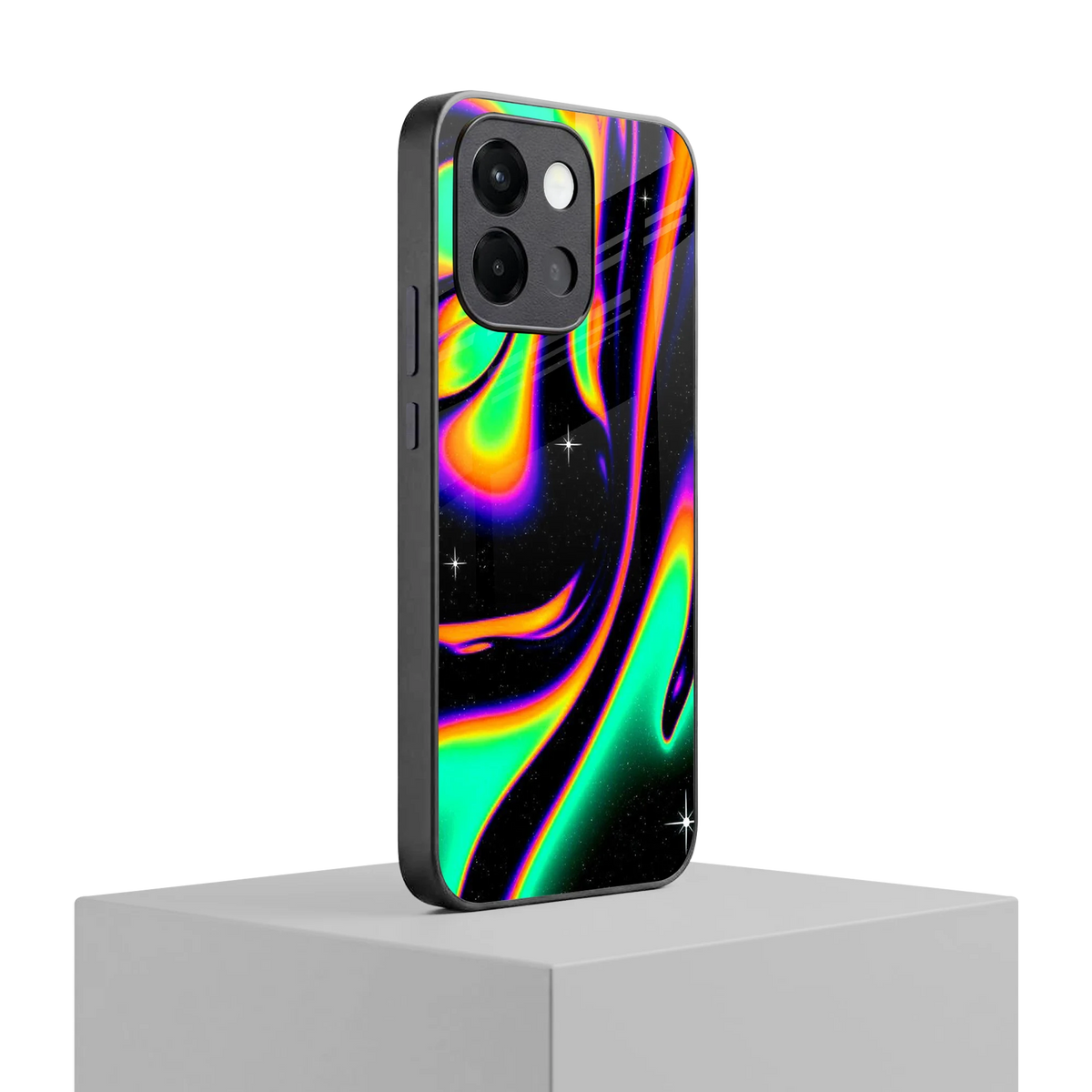 Cosmic Mirage oneplus 13s mobile cover | shockproof glass phone case