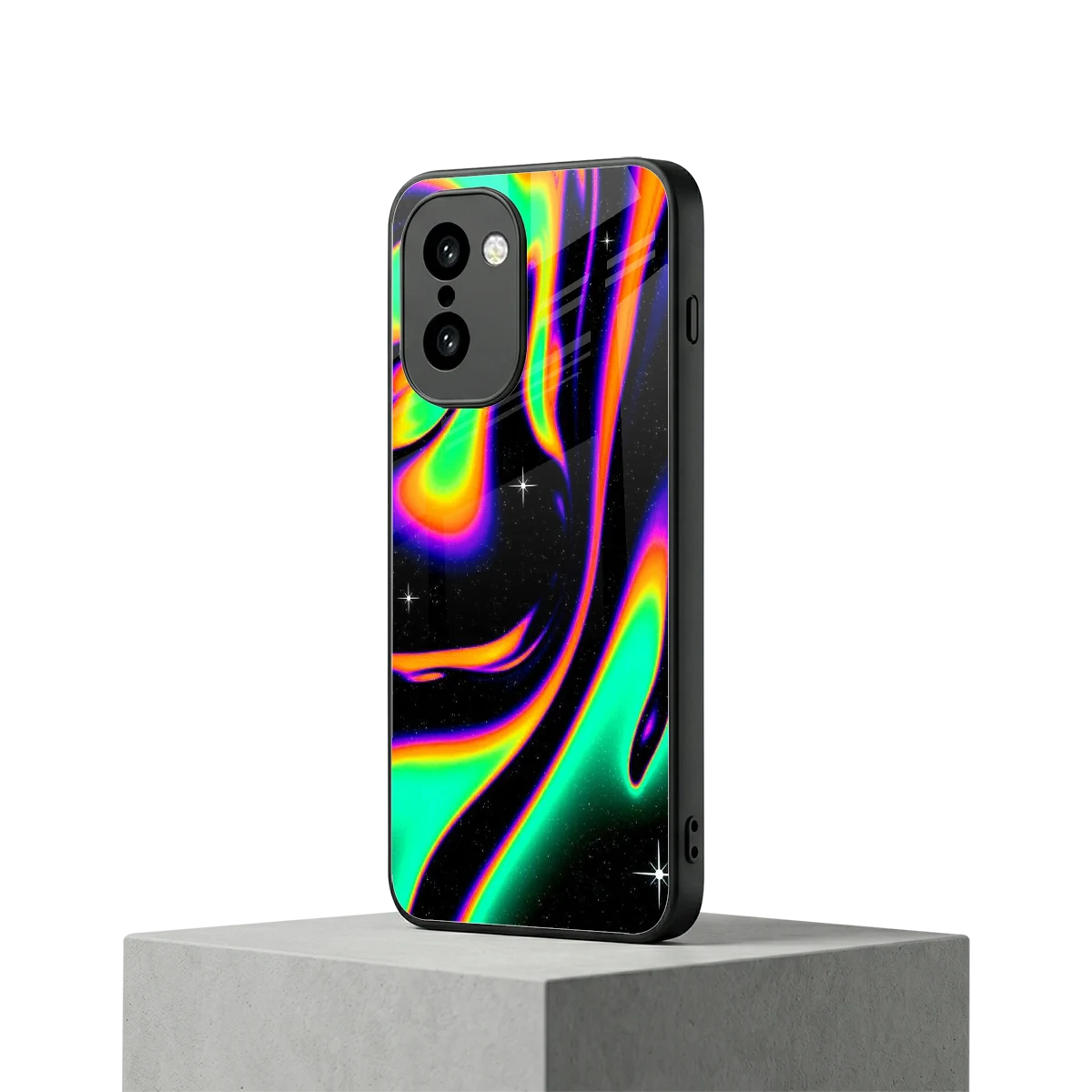 Cosmic Mirage oneplus 15r mobile cover | shockproof glass phone case