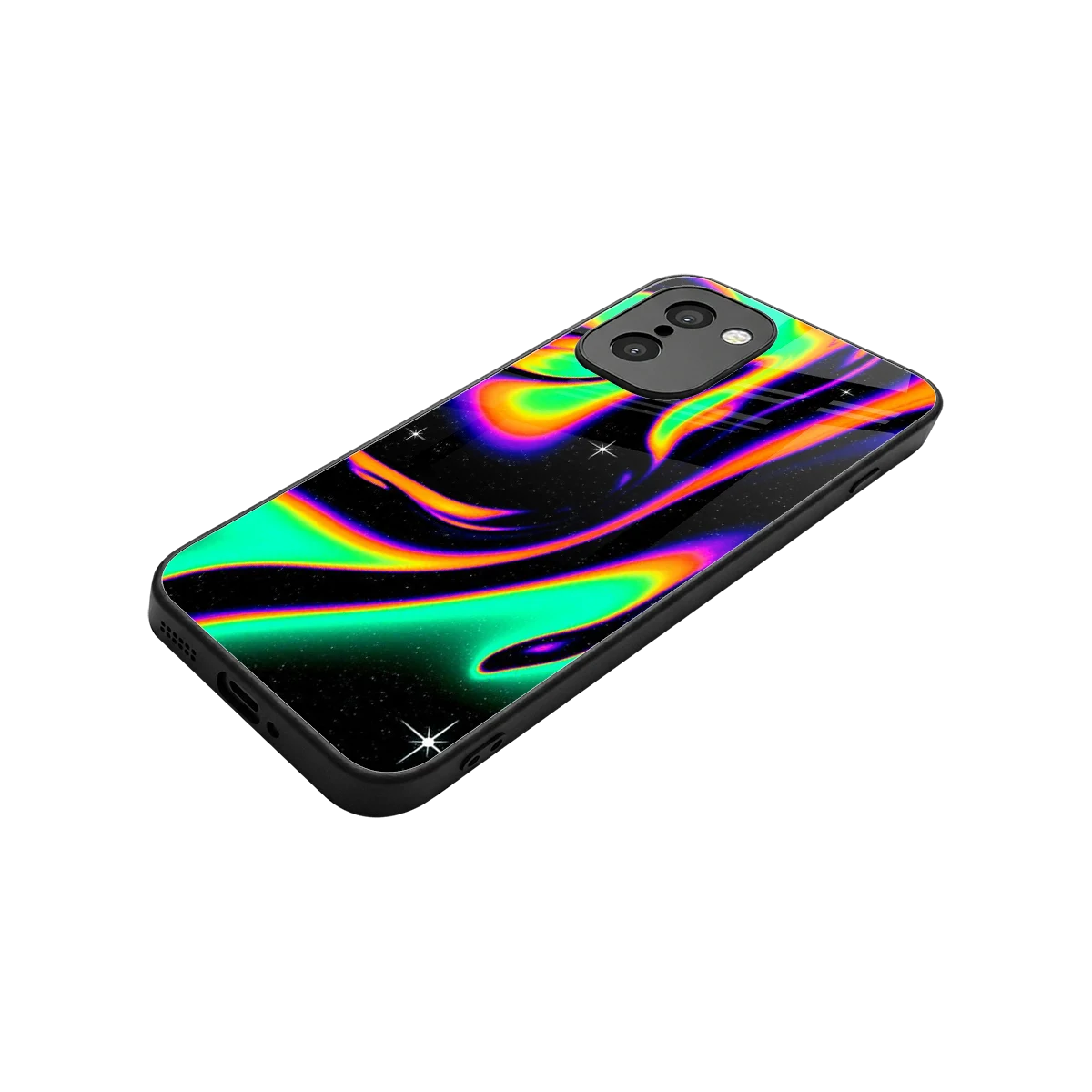 Cosmic Mirage stylish phone case for oneplus 15r | glossy glass and slim fit