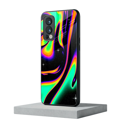 Cosmic Mirage oneplus nord 2 mobile cover | shockproof glass phone case