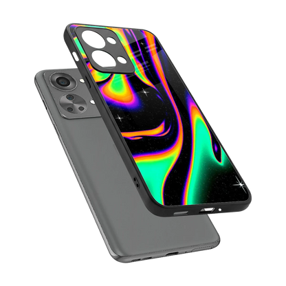 Cosmic Mirage sleek oneplus nord 2t cover with tempered glass back and TPU edges