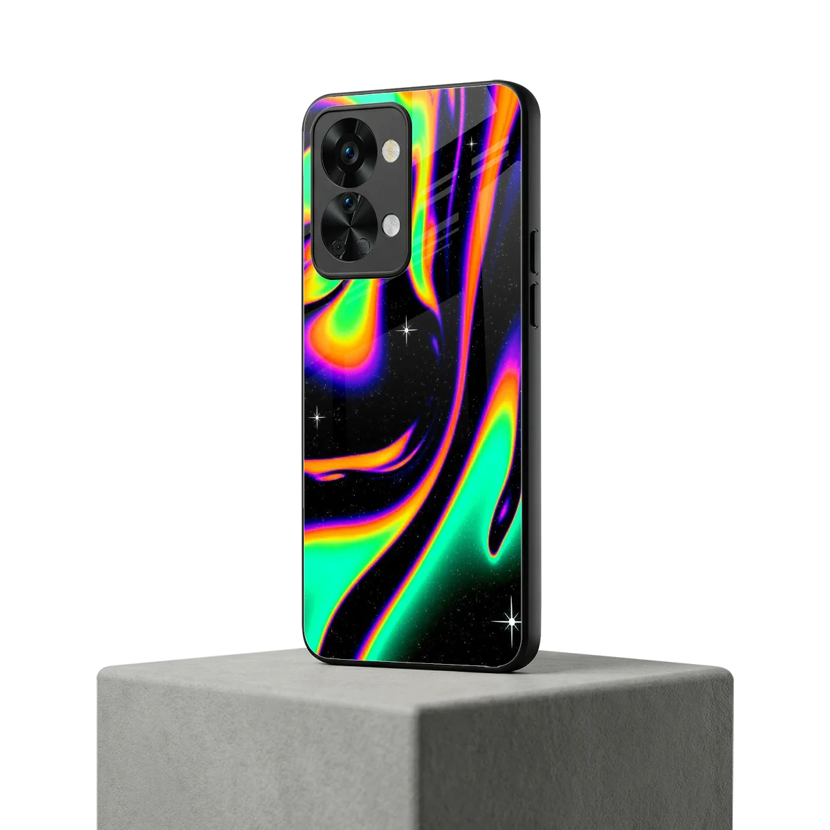 Cosmic Mirage oneplus nord 2t mobile cover | shockproof glass phone case