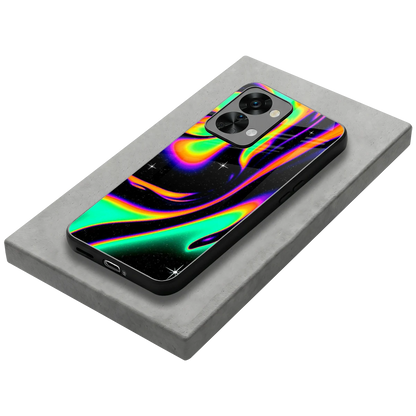Cosmic Mirage stylish phone case for oneplus nord 2t | glossy glass and slim fit