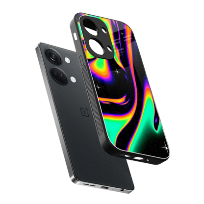 Cosmic Mirage sleek oneplus nord 3 cover with tempered glass back and TPU edges