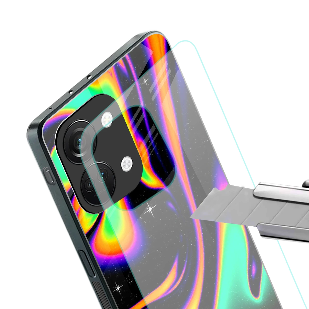 Cosmic Mirage stylish phone case for oneplus nord 3 | glossy glass and slim fit