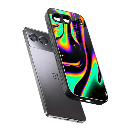 Cosmic Mirage sleek oneplus nord 4 cover with tempered glass back and TPU edges
