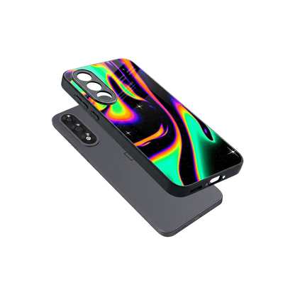 Cosmic Mirage sleek oneplus nord 5 cover with tempered glass back and TPU edges