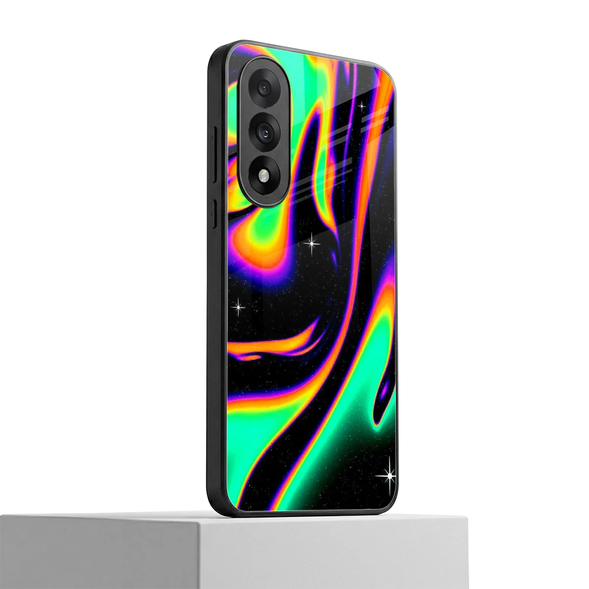Cosmic Mirage oneplus nord 5 mobile cover | shockproof glass phone case