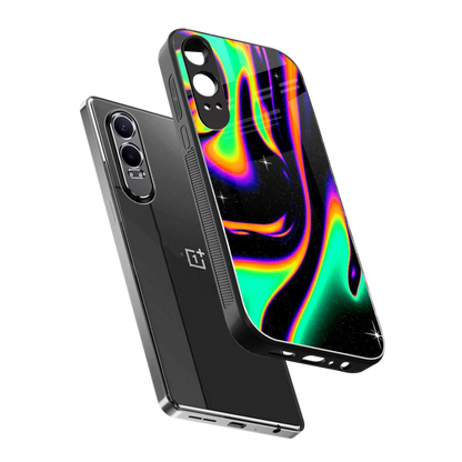 Cosmic Mirage sleek oneplus nord ce 4 lite cover with tempered glass back and TPU edges