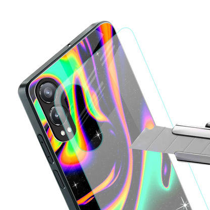 Cosmic Mirage stylish phone case for oneplus nord ce 4 lite | glossy glass and slim fit