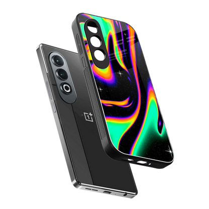Cosmic Mirage sleek oneplus nord ce 4 cover with tempered glass back and TPU edges